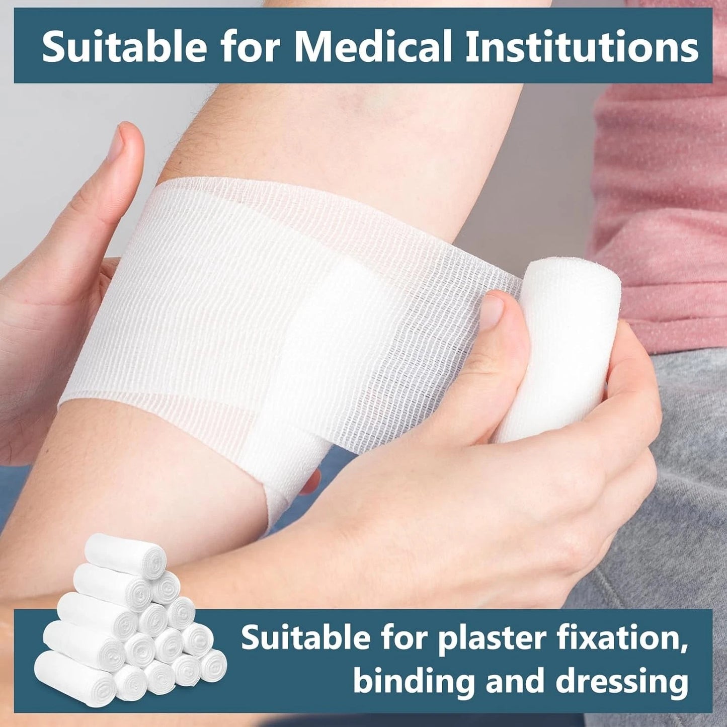 32 Pack Gauze Rolls, 4 in x 4.1 Yards, Premium Wrap Roll for Wounds,...