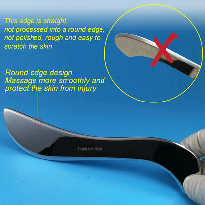 BYYDDIY Stainless Steel Gua Sha Muscle Scraper Tool,Scar Tissue Black