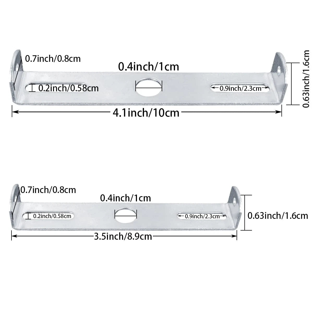 DVECUE 4Pieces Light Fixture Mounting Bracket for Ceiling 4 Sets Silver