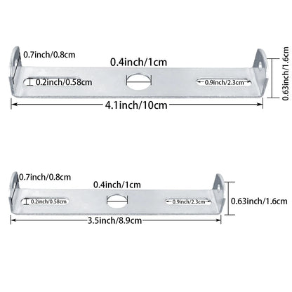 DVECUE 4Pieces Light Fixture Mounting Bracket for Ceiling 4 Sets Silver