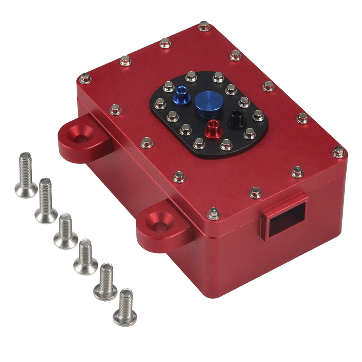 Red CNC Metal Scale Fuel Cell Receiver Box for SCX10 PR10 TRX4 1/10 RC Crawler v