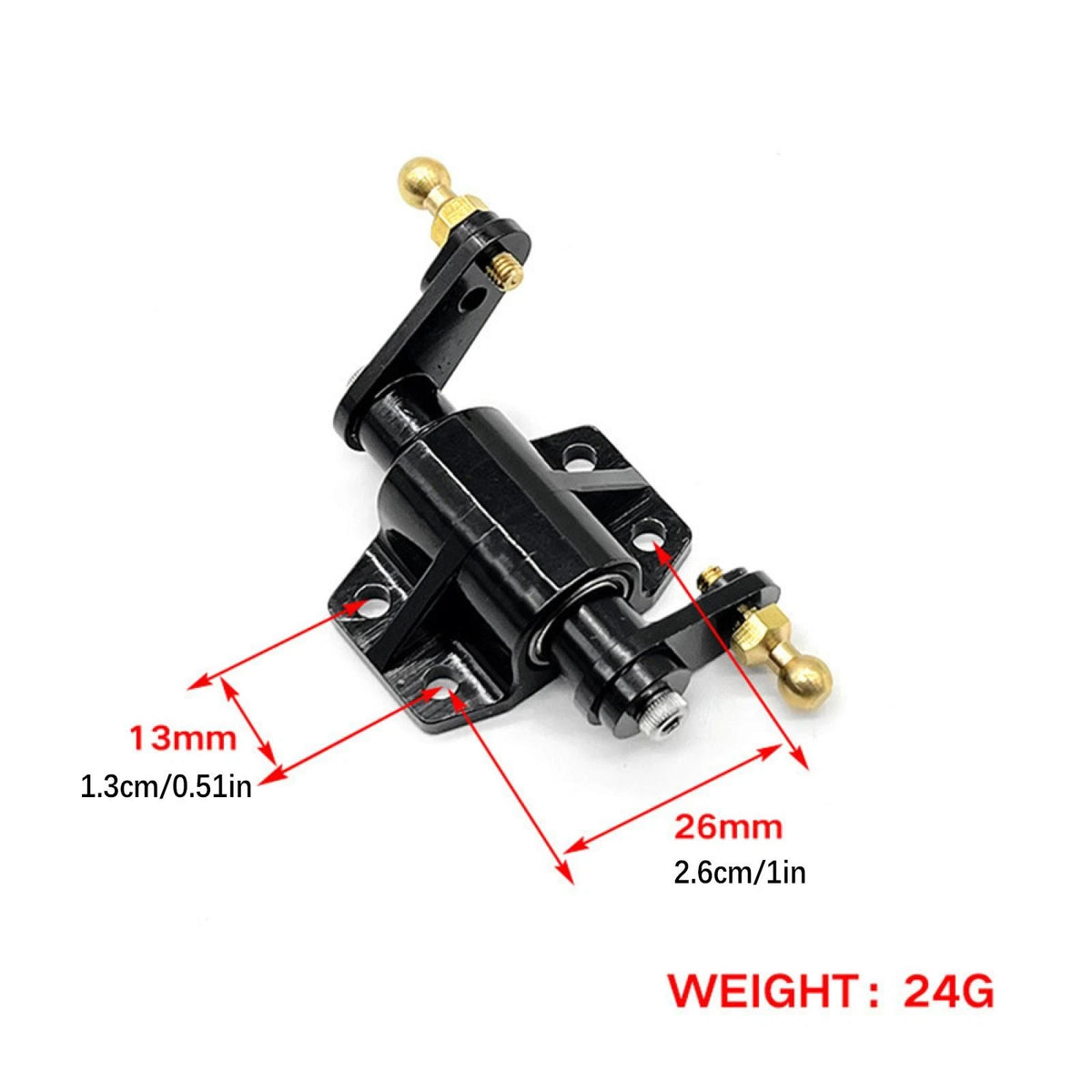Aluminum Steering Gear Bearing Assembly Mount For Tamiya 1/14 RC Truck Car