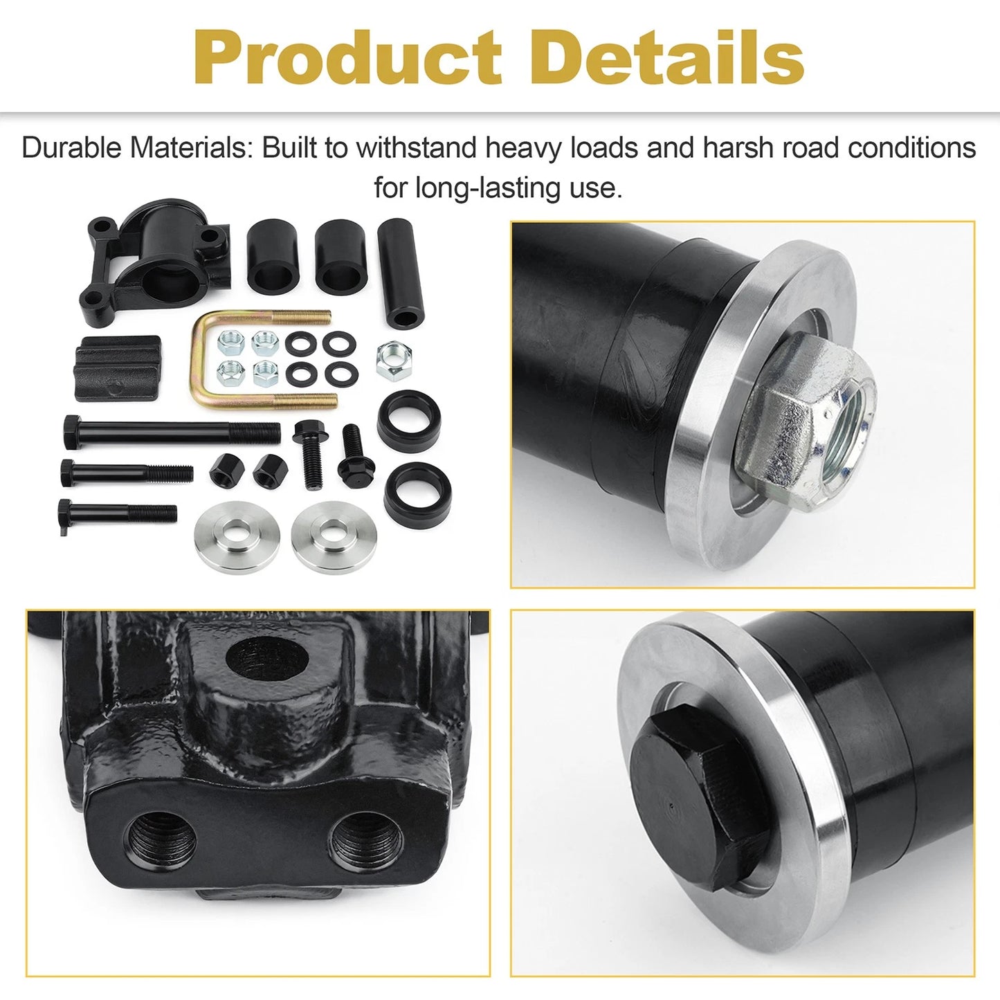 Fits Peterbilt Air Leaf Housing & Bushing Kit 4" Wide Spring 03-01654 03AL1
