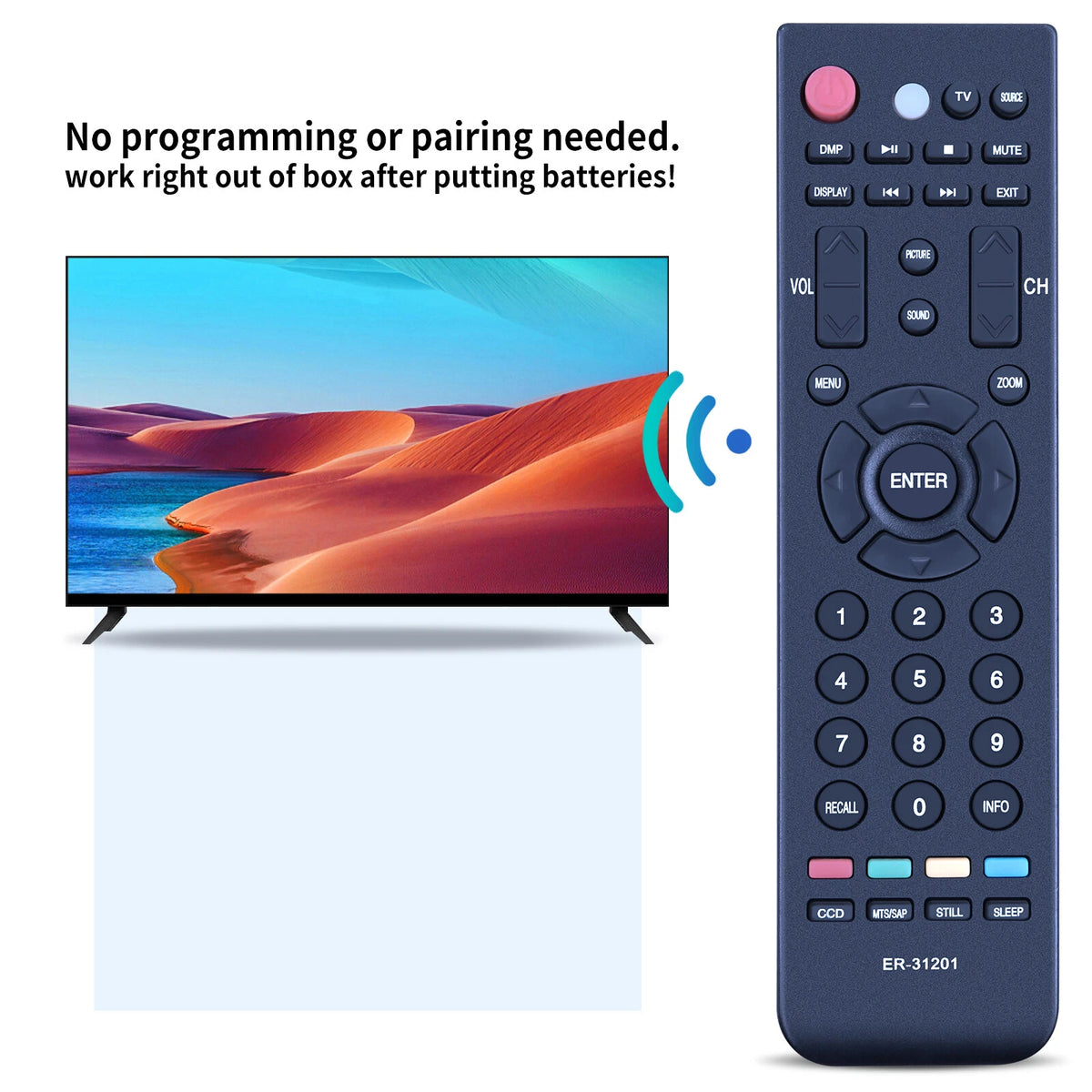 ER-31201 Remote Control For Hisense Bgh Philco Telefunken LED LCD TV