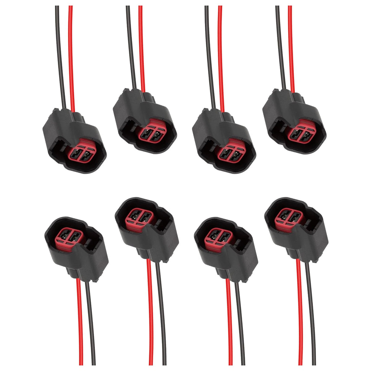 8 PCS Fuel Injector Connector Pigtail,Fuel Injectors Set of 8 Replace 8PCS