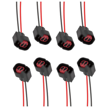 8 PCS Fuel Injector Connector Pigtail,Fuel Injectors Set of 8 Replace 8PCS