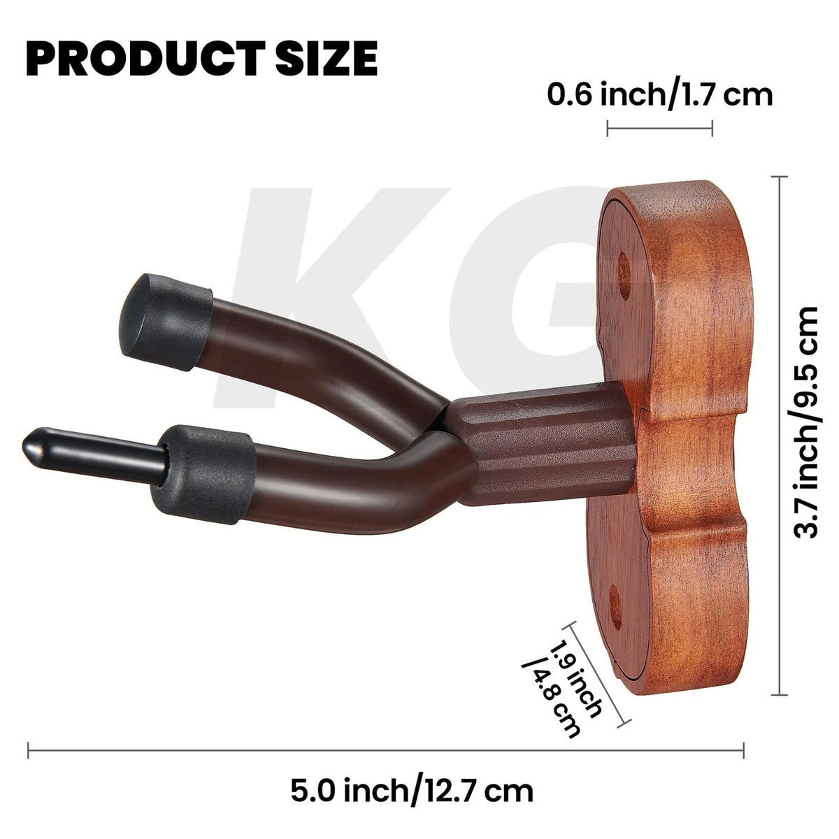 KKG Violin Wall Mount Hanger 1 Pack with Bow Hook Home & M, Brown