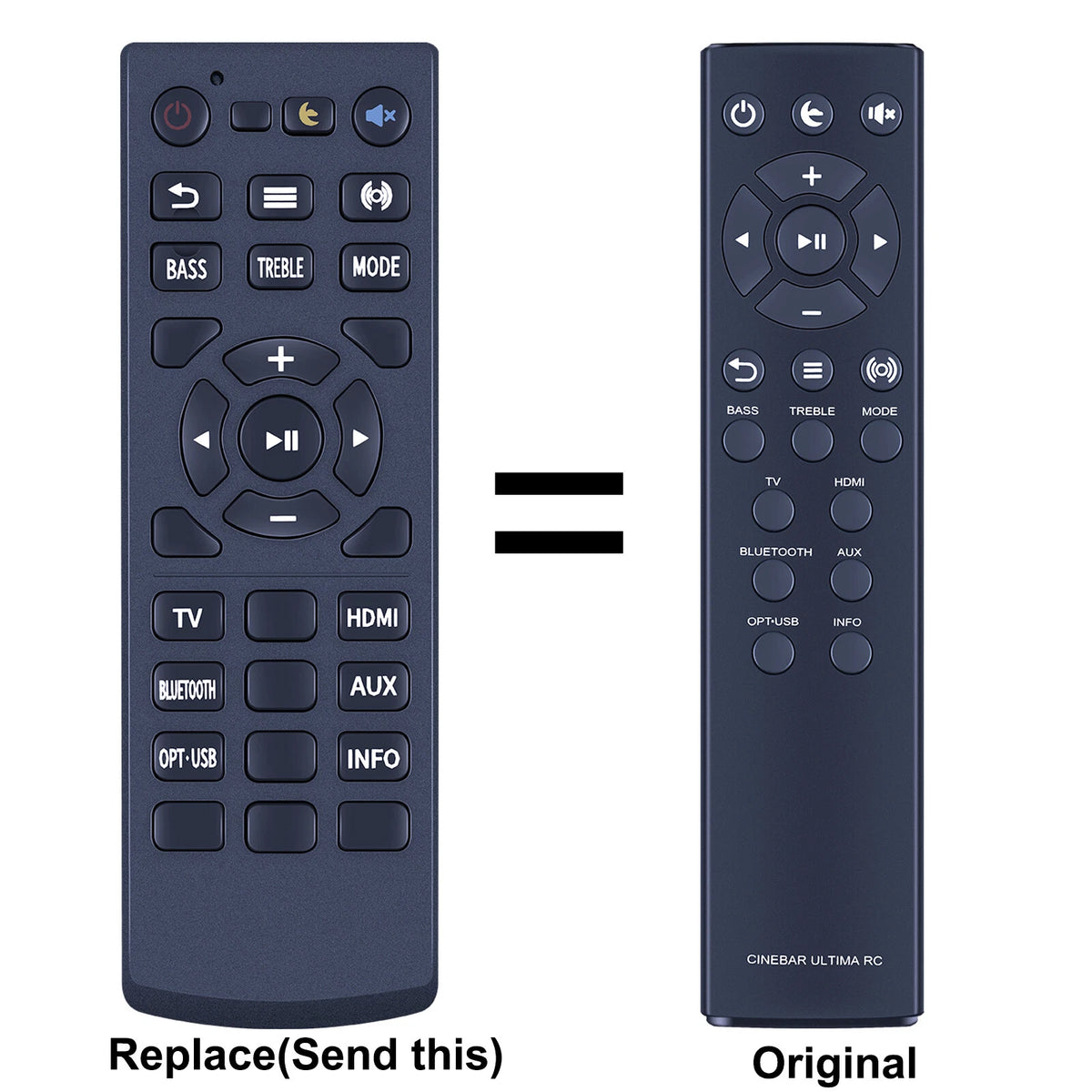 Replacement Remote Control For TEUFEL Cinebar Ultima RC