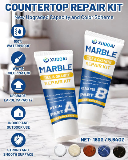 Marble and Granite Repair Kit (Color Match), 160g/5.64oz Quartz Color Match