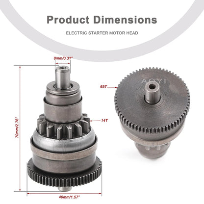 Minho GY6 49CC 50CC Starter Clutch Bendix Fit for Chinese 4-Stroke...