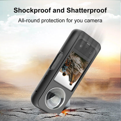 Aluminum Alloy Protective Metal Cage Case With Lens For Insta360 X3 Camera