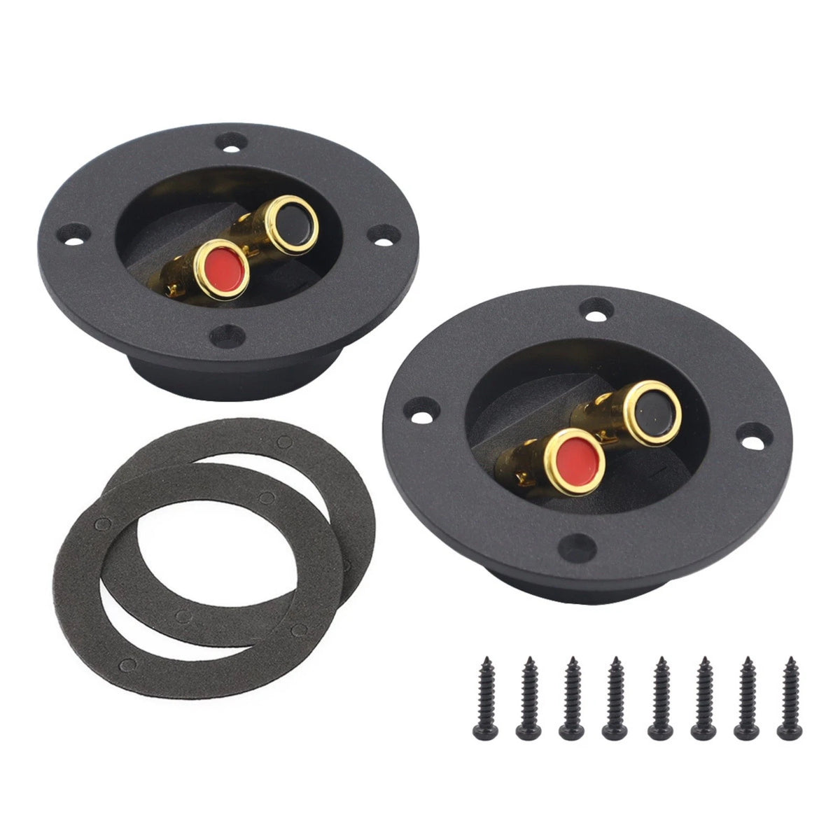 2-Way Speaker Box Terminal Cup Round Spring Loaded Connector for Subwoofer