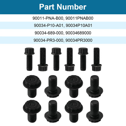 14Pcs Clutch Flywheel Pressure Plate Flange Bolt Set For Honda Civic K20 K24