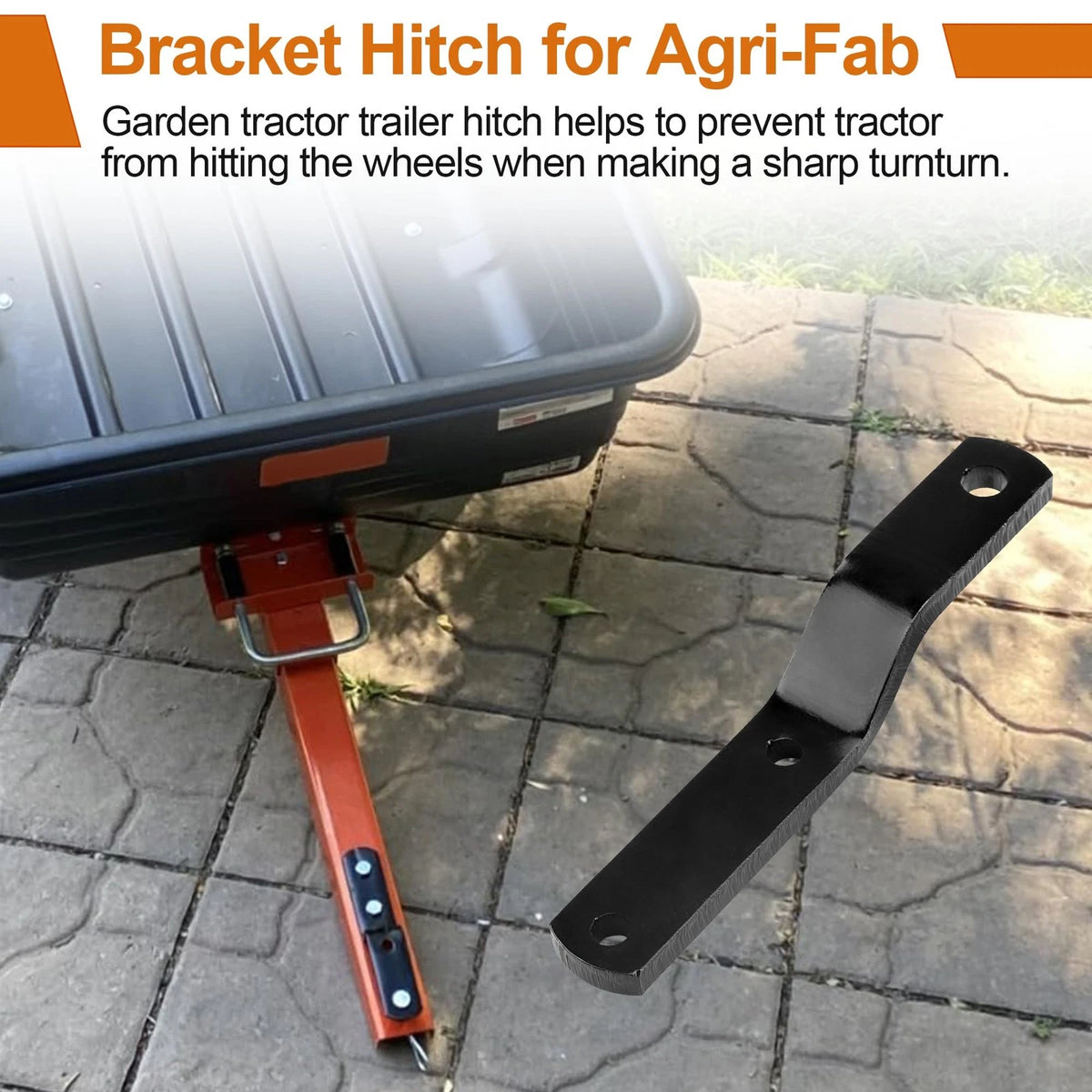 Lawn Mower Hitch for Agri-Fab 23475, Garden Tractor Trailer Hitch, Black