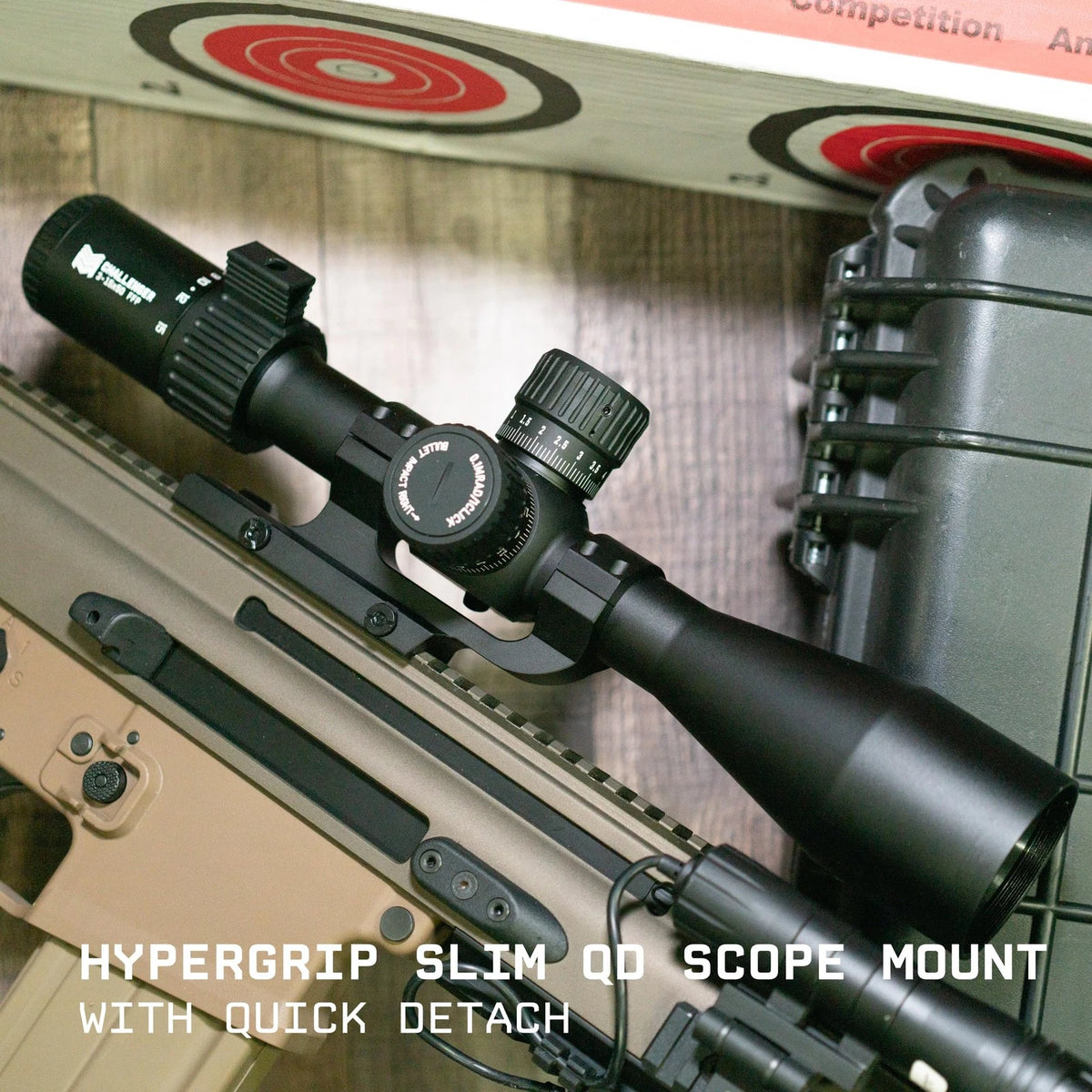 Monstrum Hypergrip Slim QD Scope Mount with Quick Detach | 30 mm Diameter