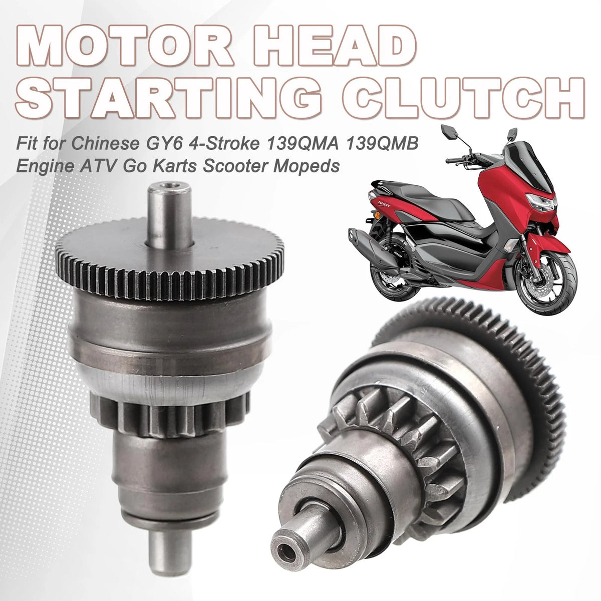 Minho GY6 49CC 50CC Starter Clutch Bendix Fit for Chinese 4-Stroke...