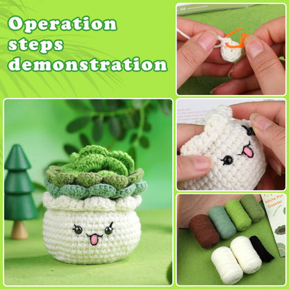 FTEVEN Crochet Kit for Beginners, 4 inches x 4 x 1 inch, 3PCS Coasters