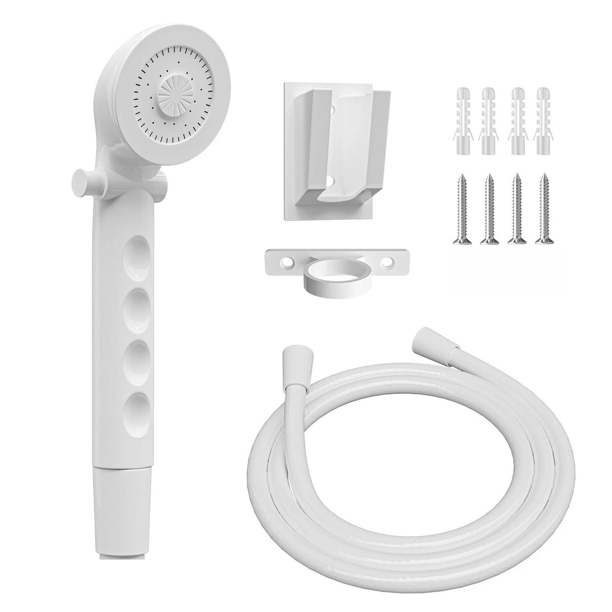 RV Shower Head 5-Mode 59 Inch Hose Water Saving Switch Recessed Finger Grooves