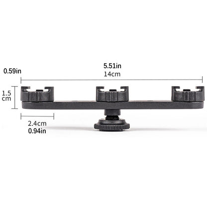 Triple Hot Shoe Bracket Holder For Camera Hot Shoe Camera Support For Fill Light