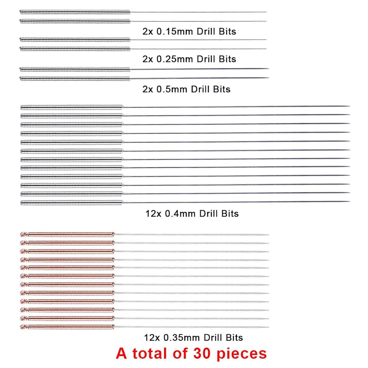SIQUK 33 Pcs 3D Printer Nozzle Cleaning Tools Kit 30 0.15mm, 0.25mm,...