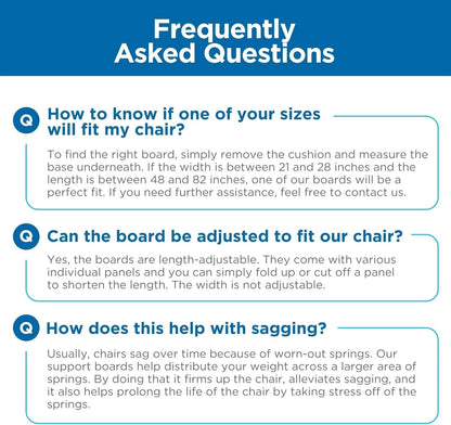 Meliusly Chair Cushion Support for Sagging Cushions Armchair (17x22''), Grey