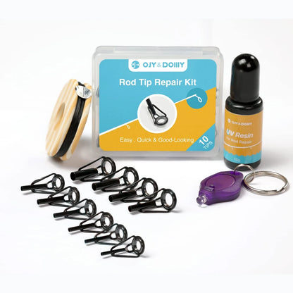 Fishing Rod Tip Repair Kit with Glue, Complete Large, Quick Fix