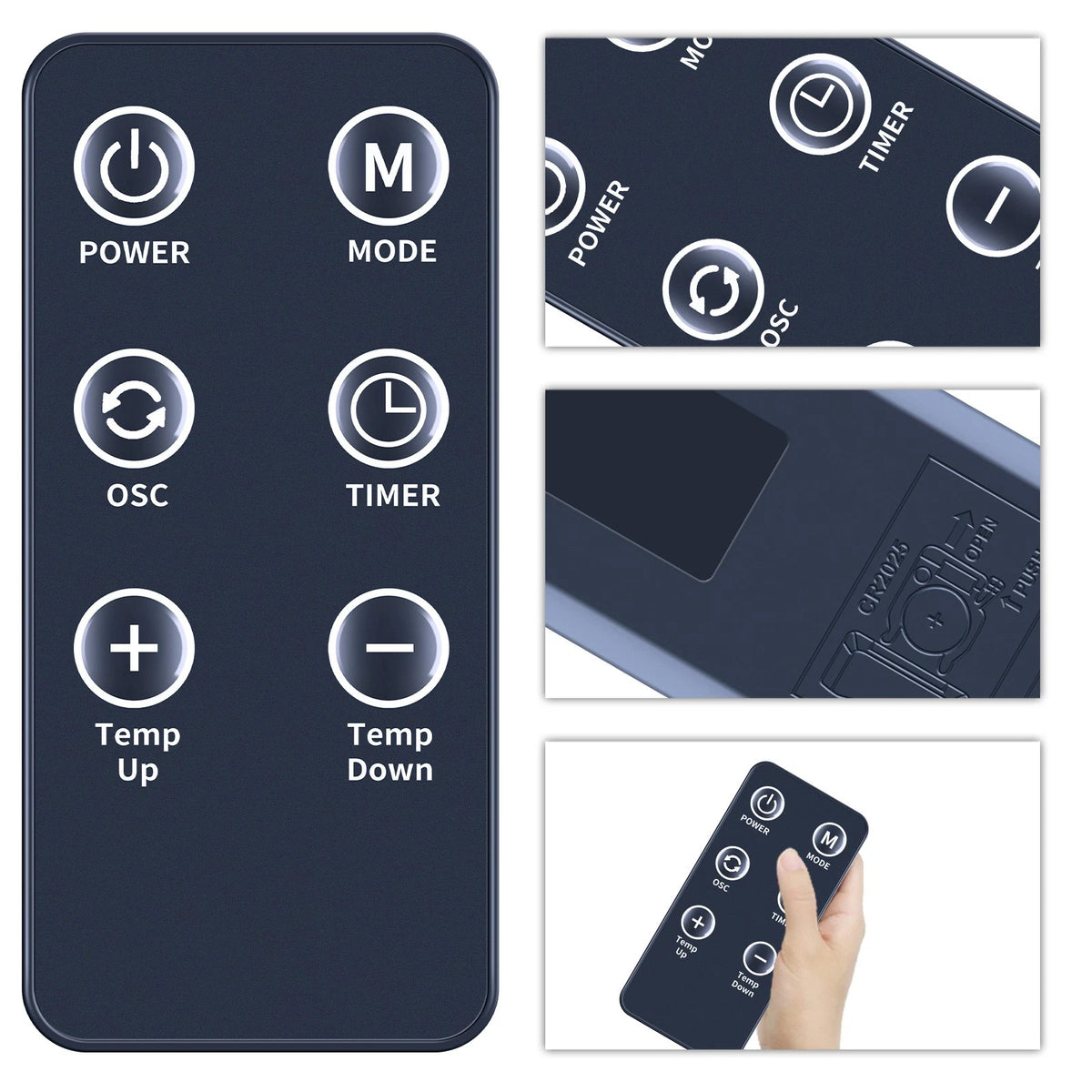 Remote Control For KNKA GDC9215AD10 PTC Space Heater