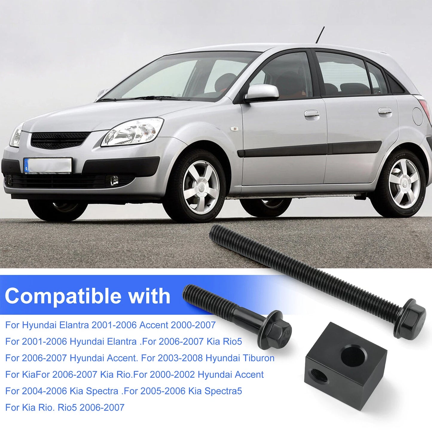 Alternator Pump Pulley Adjuster kit with Mounting Bolts/Nuts for Hyundai Kia