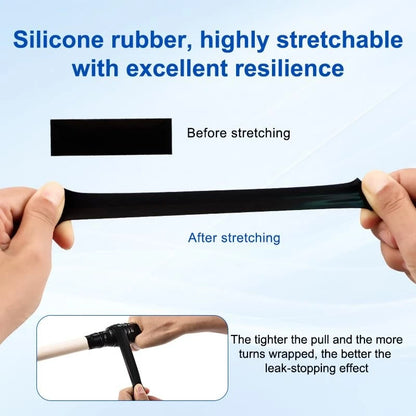 Sunroda Self Fusing Silicone Tape 1''x16.4 FT 0.5mm Thickness, Black