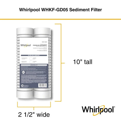 Whirlpool 10" x 2.5" Whole Home Standard 2 Count (Pack of 1), WHKF-GD05