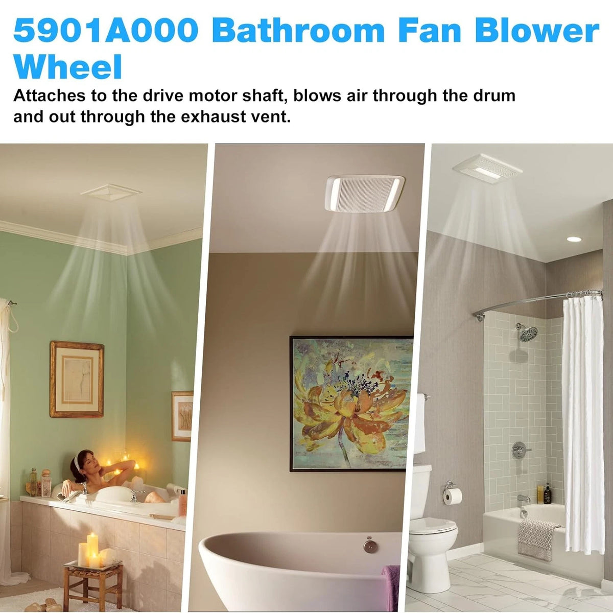 5901A000 Bathroom Fan Blower Wheel for Broan Exhaust Fan, Broan...
