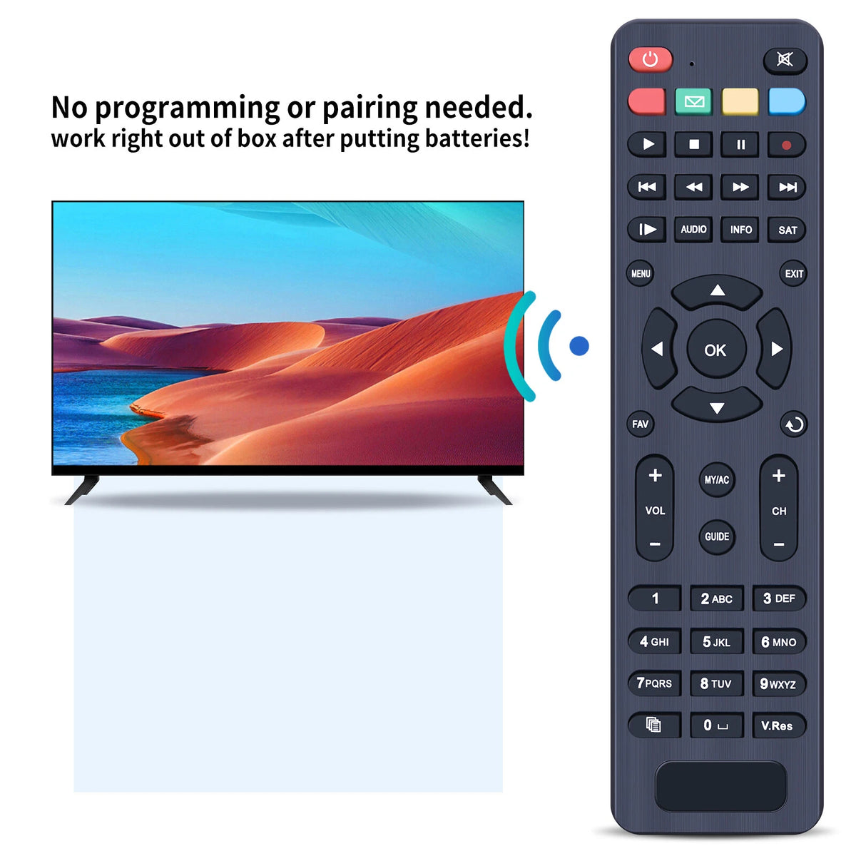 Replacement Remote Control For DIALOG HD SLIM TV DTV Peo tv KT1045