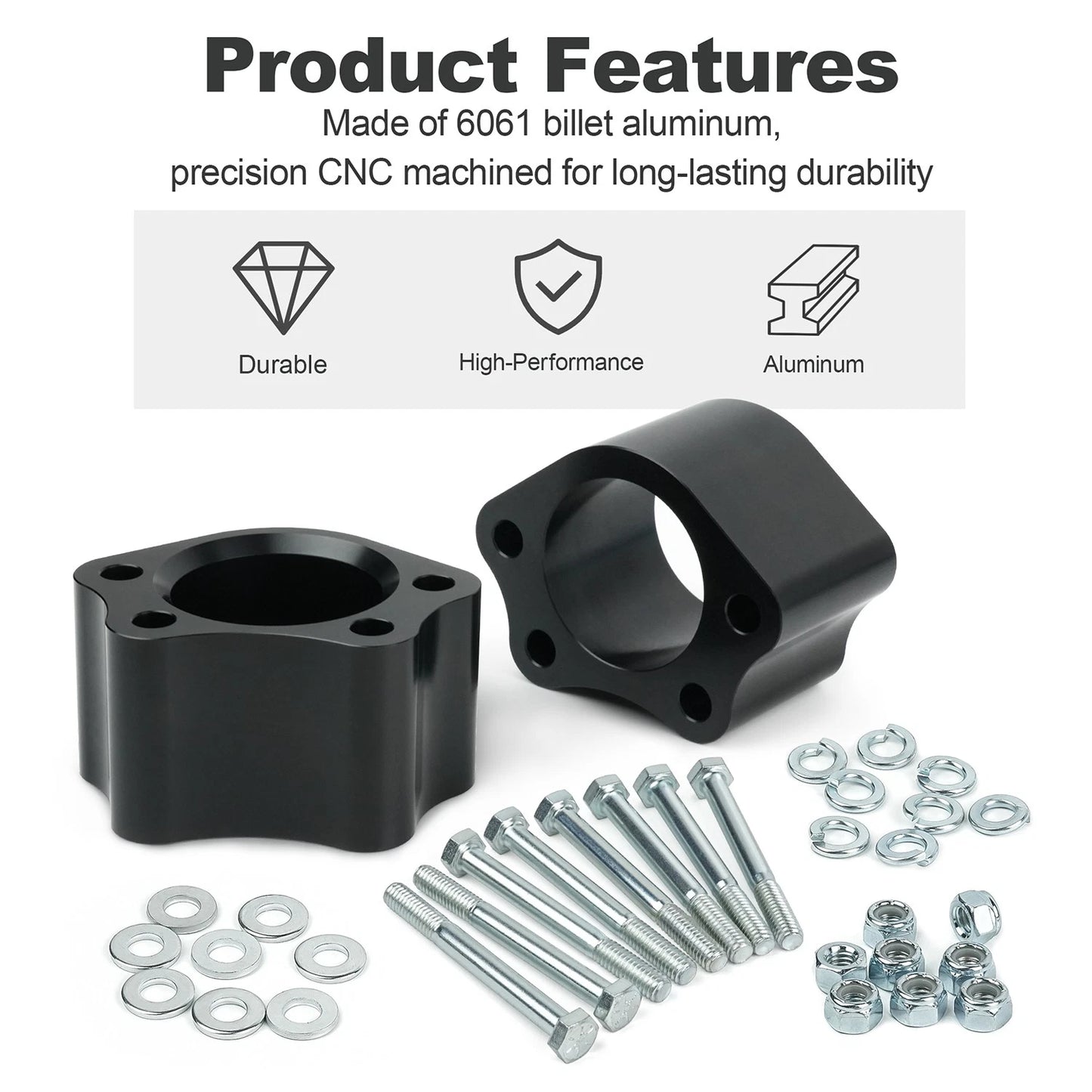 2" Front Upper Control Arm Ball Joint Spacers Leveling Kit For K6292 6292