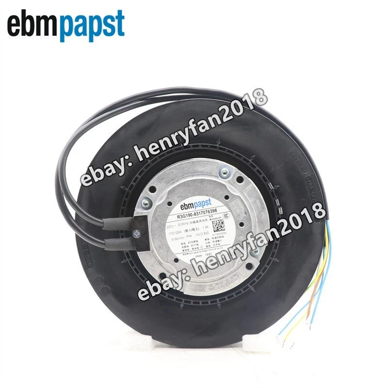 Ebmpapst R3G190-8317076398 Centrifugal Fan 220VAC 170/128W 1.4A Cooling Fan