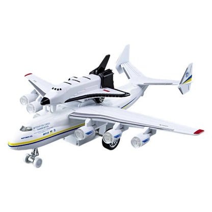 1/400 An-225 Mriya Plane w/Buran Orbiter Model Sound Light Pull Back O