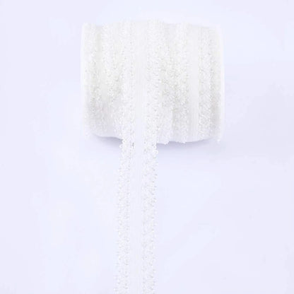 One Roll 16 Yards 3/4'' Picot Edge Stretch Lace, Frilly Edges 2cm, White