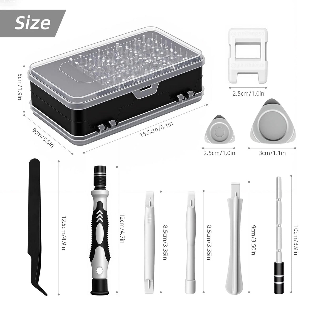 115-in-1 Precision Screwdriver Set, Micro Magnetic Repair Tool Kits,Mini Grey