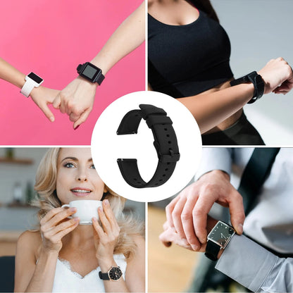TIESOME 20mm Silicone Watch Bands, Quick Release Waterproof Soft 20mm, Black