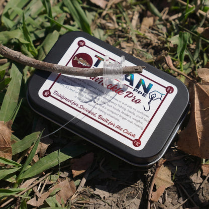 TinTackle Pro – Compact Survival Fishing Kit with Mini Finger Reel | silver