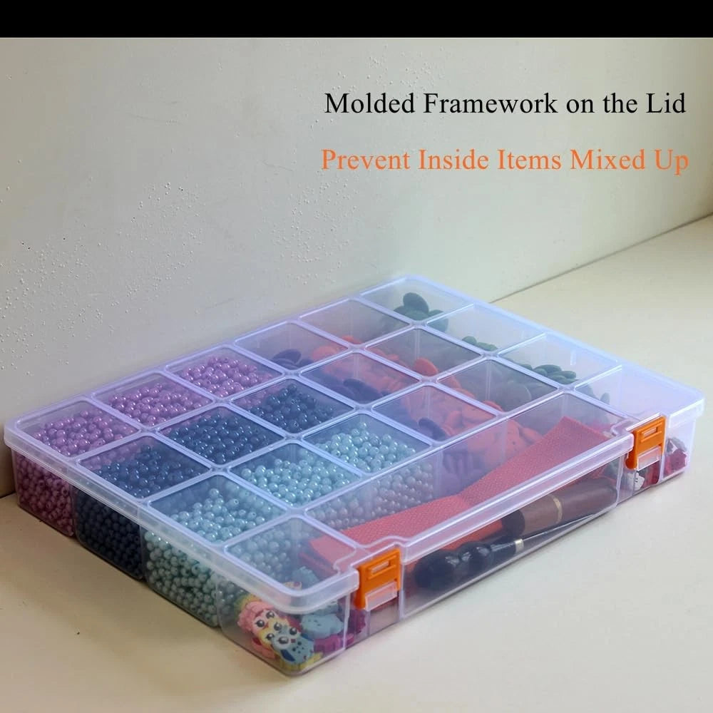 BangQiao 3 Pack Mixed Size Clear Plastic Storage Box Size, clear