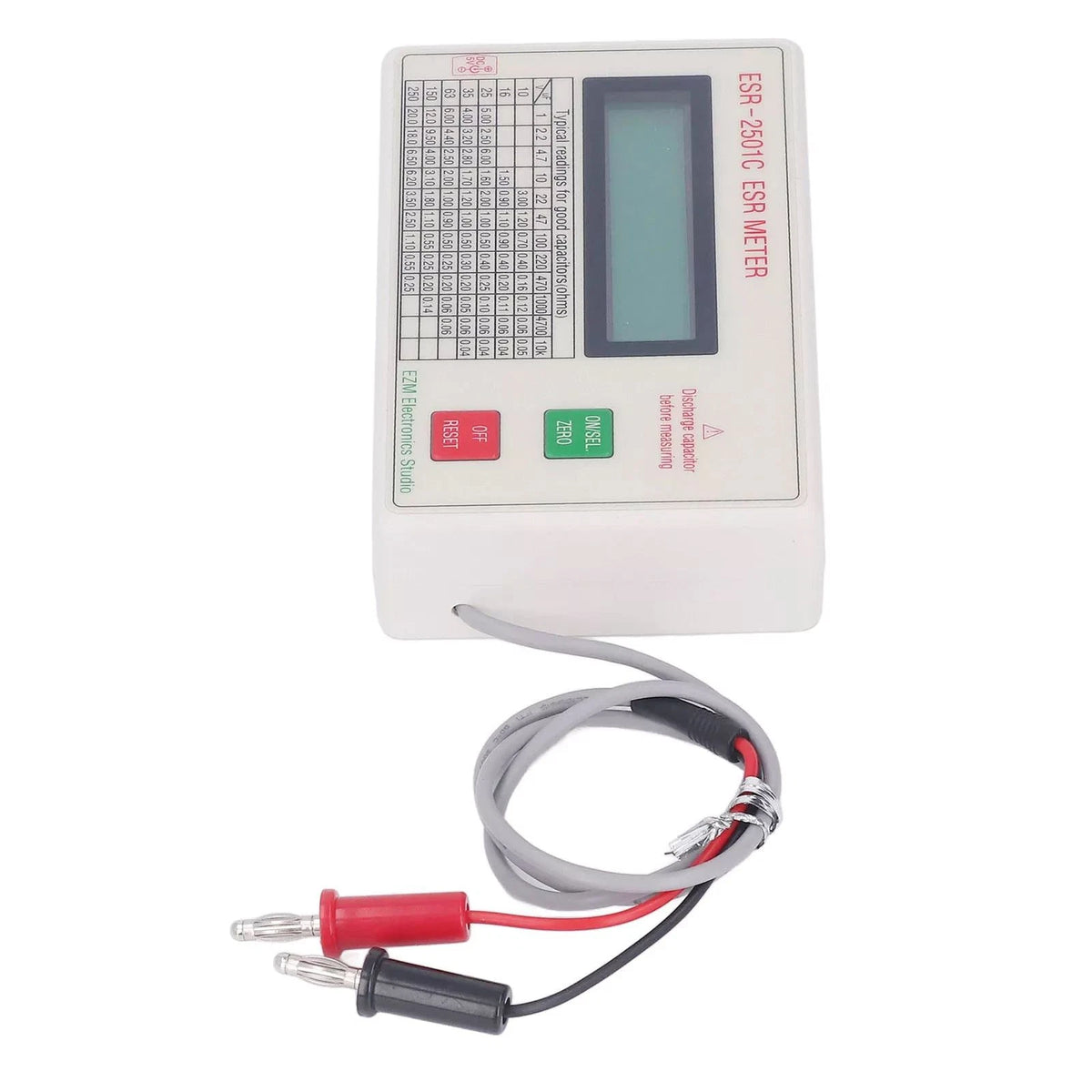 ABS Handheld ESR DCR Capacitor Tester High Accuracy Capacitance Meter Tool