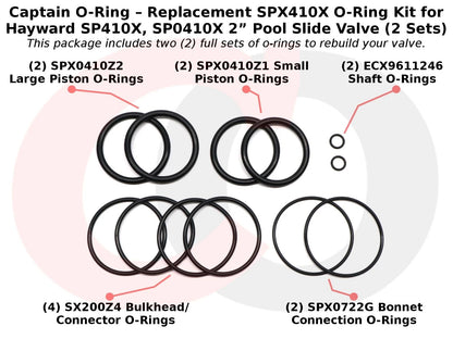 Captain O-Ring – Replacement SPX410X Kit for Hayward SP410X, Black