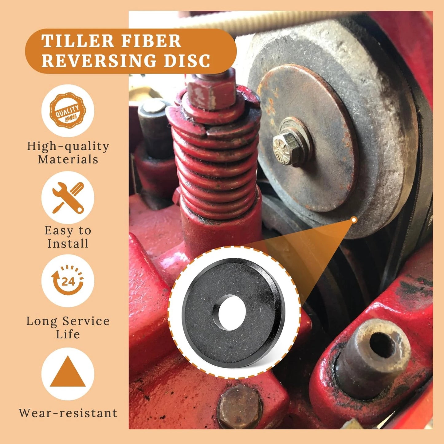Tiller Fiber Reversing Disc Compatible with Troy-Bilt Horse Tillers Parts...