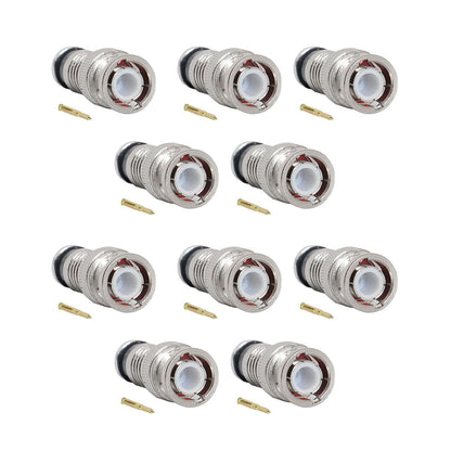 10*Premium Adapter BNC Compression Connector for CCTV Camera RG6 Coax Cables