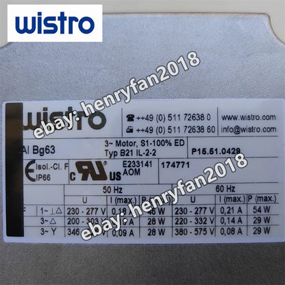 FLAI BG63 P15.51.0429 Wistro Fan IP66 230V Waterproof  Motor Cooling Fan