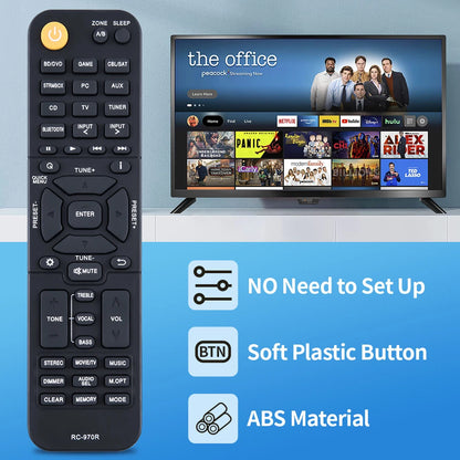 RC-970R Remote Control For Onkyo AV Receiver TX-SR494 HT-S3910 HTP-398