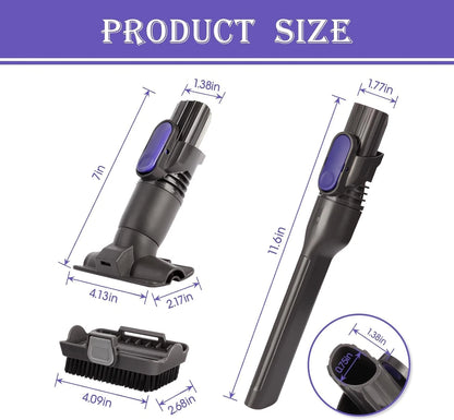 Vacuum Crevice Tool Brush 9.44 x 5.90 x 2.55 inch, 2-in-1 brush + Slit
