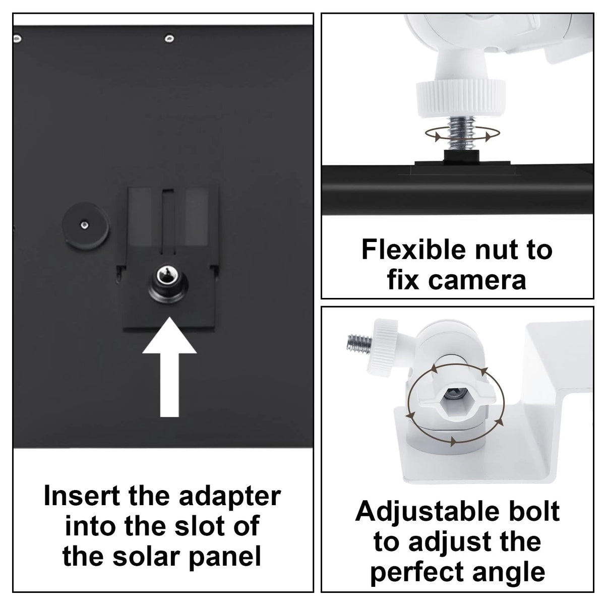Oungy 4 PCS Universal Solar Panel Gutter Mount Compatible with Ring White