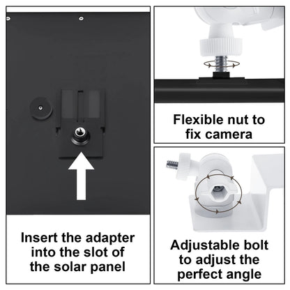 Oungy 4 PCS Universal Solar Panel Gutter Mount Compatible with Ring White