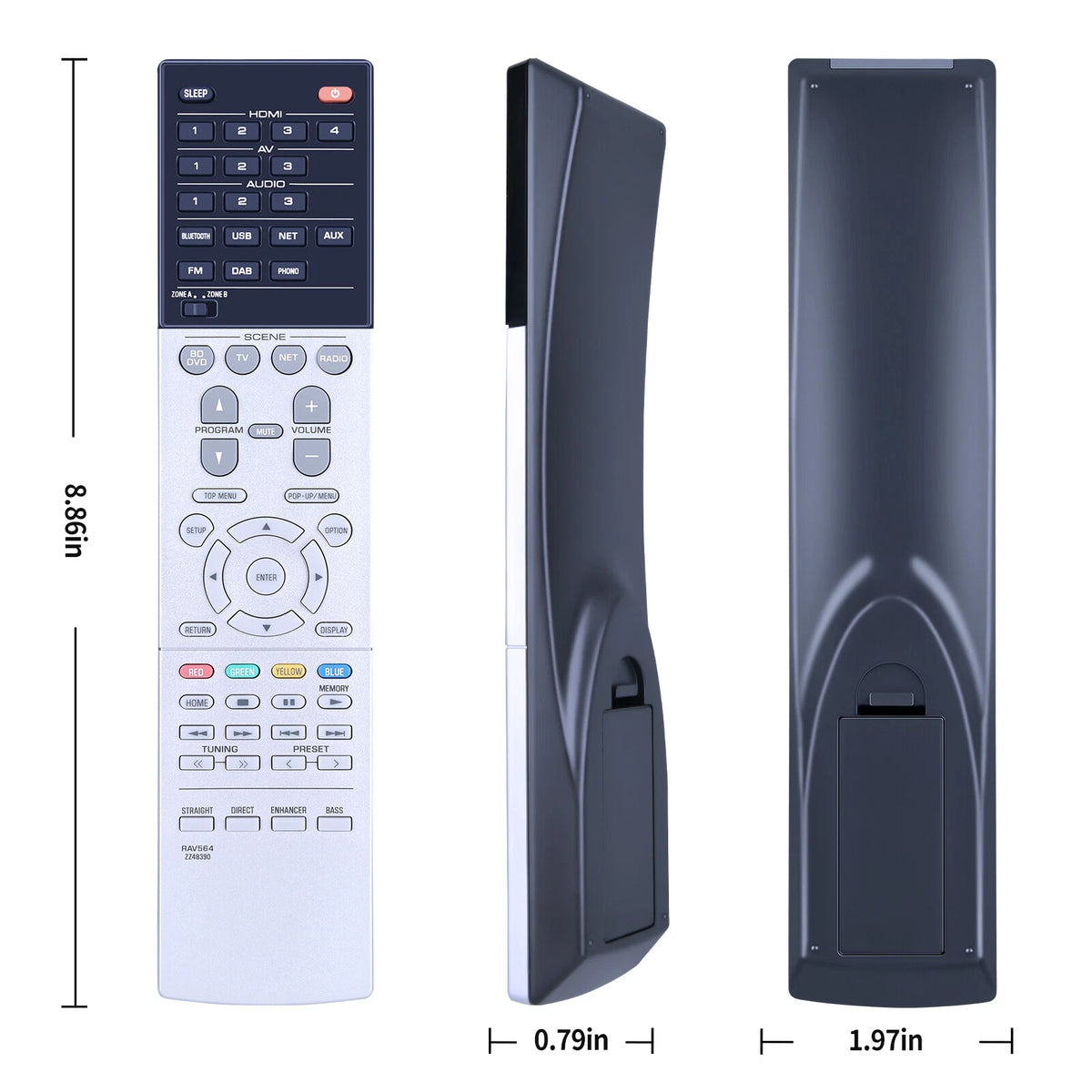 RAV564 ZZ48390 Remote Control For Yamaha RX-A680 RXA680 AV Receiver